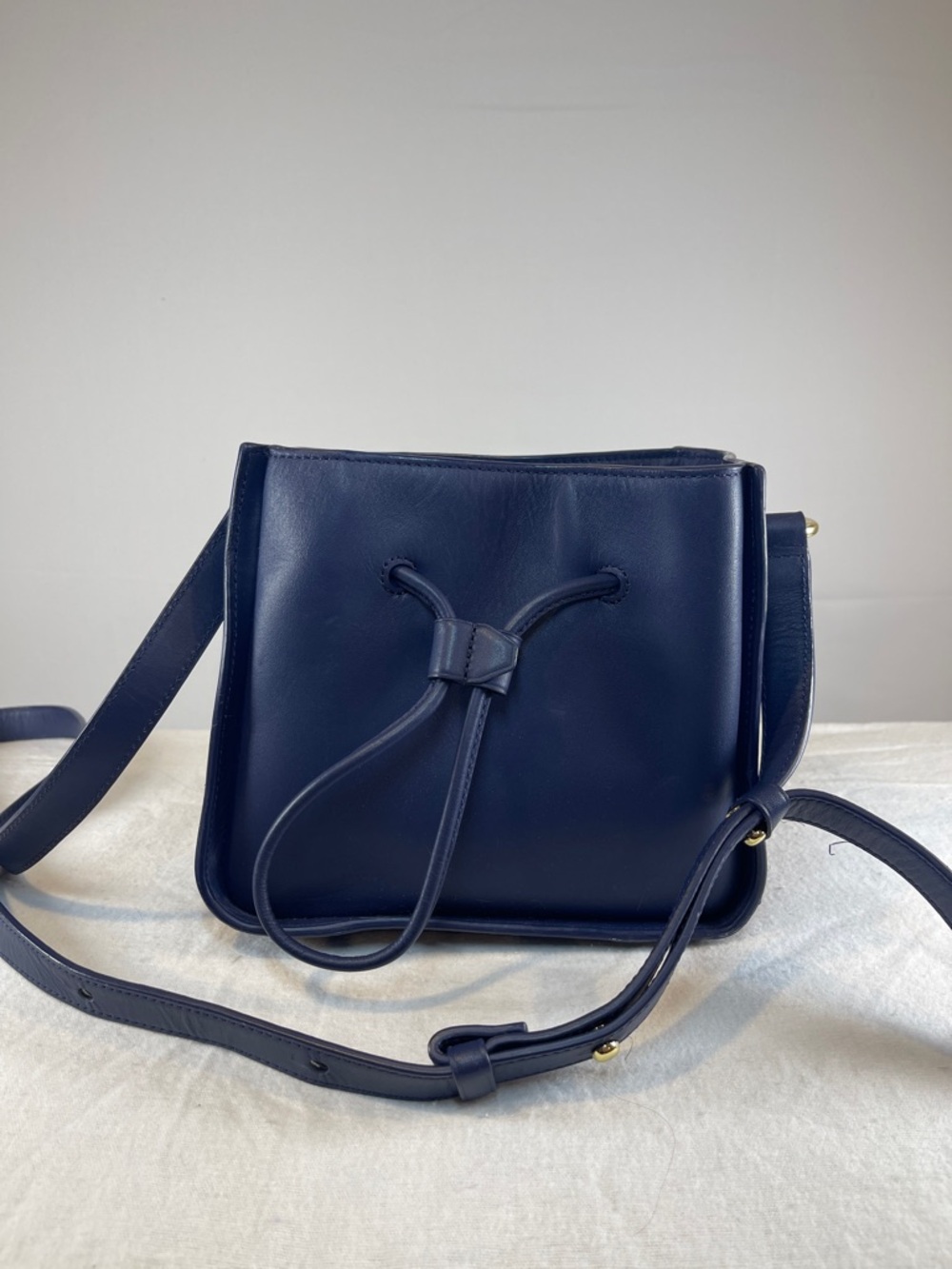 3.1 Phillip Lim Navy Drawstring Mini bucket Bag